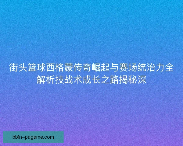 街头篮球西格蒙传奇崛起与赛场统治力全解析技战术成长之路揭秘深 街头篮球西格蒙传奇崛起与赛场统治力全解析技战术成长之路揭秘深